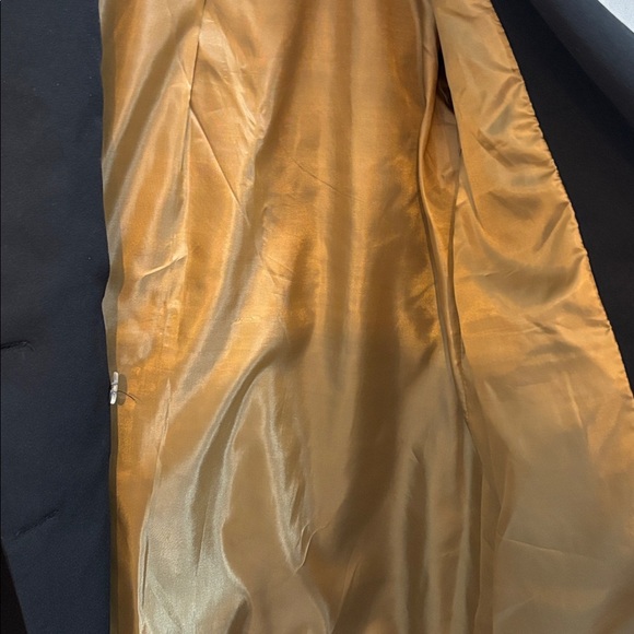 Black Double-Breasted Blazer with Gold Buttons - Picture 5 of 6